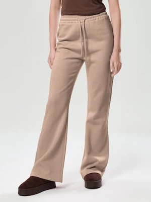 Sinsay - Spodnie flare - beżowy