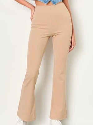 Sinsay - Spodnie flare - beżowy