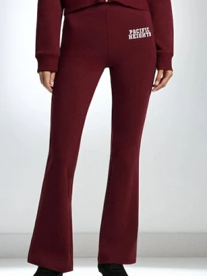 Sinsay - Spodnie flare - bordowy