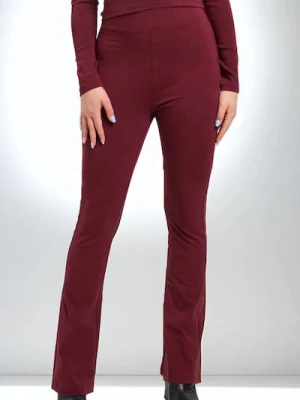 Sinsay - Spodnie flare - bordowy