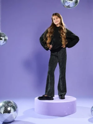 Sinsay - Spodnie flare - czarny