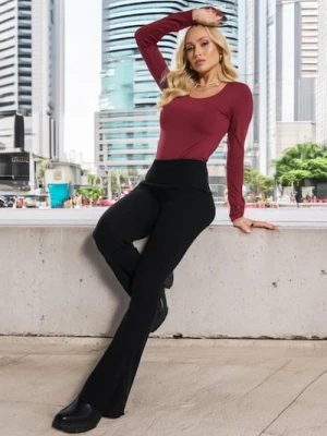 Sinsay - Spodnie flare - czarny