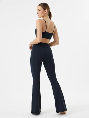 Sinsay - Spodnie flare - czarny