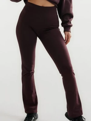 Sinsay - Spodnie flare - czerwony