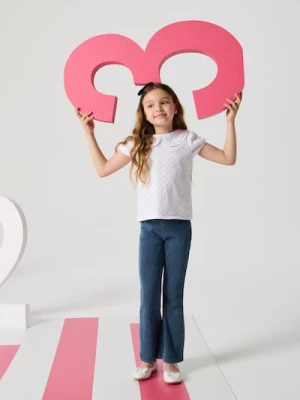 Sinsay - Spodnie flare - granatowy