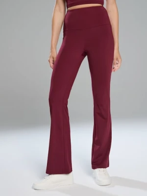 Sinsay - Spodnie flare Gym Hard - bordowy