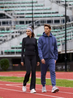 Sinsay - Spodnie flare Gym Hard - czarny