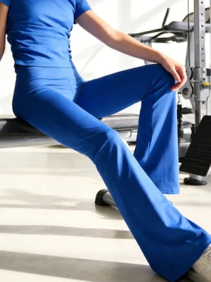 Sinsay - Spodnie flare - niebieski