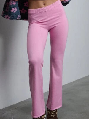 Sinsay - Spodnie flare - różowy