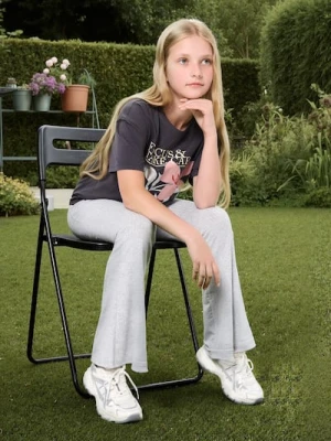 Sinsay - Spodnie flare - szary