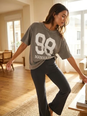 Sinsay - Spodnie flare - szary