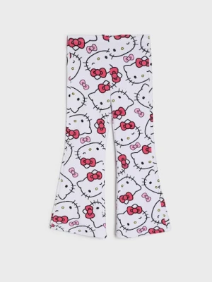 Sinsay - Spodnie flare ze wzorem Hello Kitty - różowy