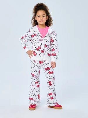 Sinsay - Spodnie flare ze wzorem Hello Kitty - biały