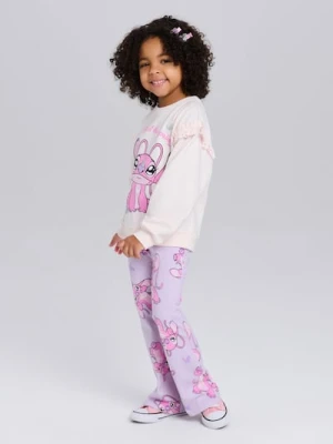 Sinsay - Spodnie flare ze wzorem Lilo & Stitch - fioletowy