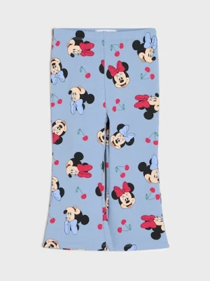 Sinsay - Spodnie flare ze wzorem Minnie Mouse - niebieski