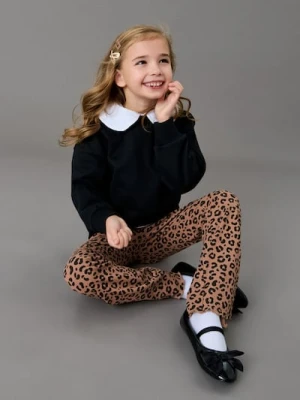 Sinsay - Spodnie flare ze wzorem w panterkę - wielobarwny