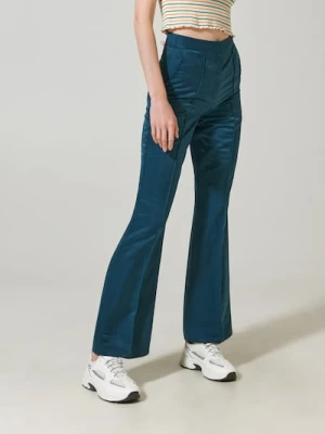 Sinsay - Spodnie flare - zielony