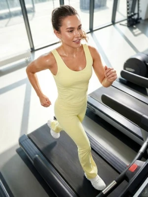 Sinsay - Spodnie flare - żółty