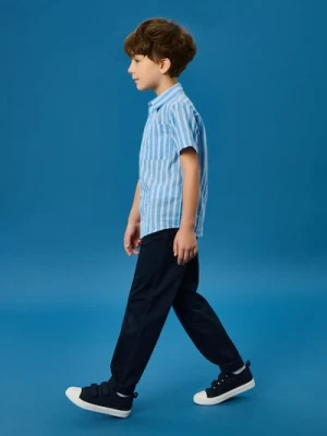 Sinsay - Spodnie garniturowe w stylu chino - granatowy