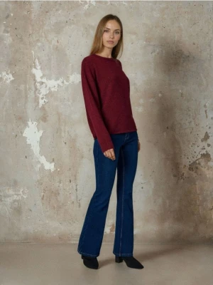 Sinsay - Spodnie jeansowe flare - granatowy