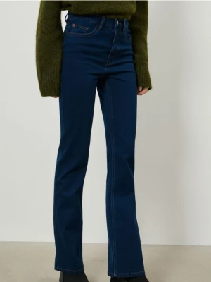 Sinsay - Spodnie jeansowe flare - niebieski