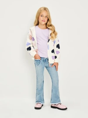 Sinsay - Spodnie jeansowe flare - niebieski