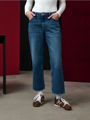 Sinsay - Spodnie jeansowe - granatowy