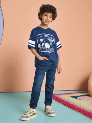 Sinsay - Spodnie jeansowe - granatowy