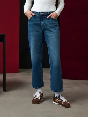 Sinsay - Spodnie jeansowe - granatowy