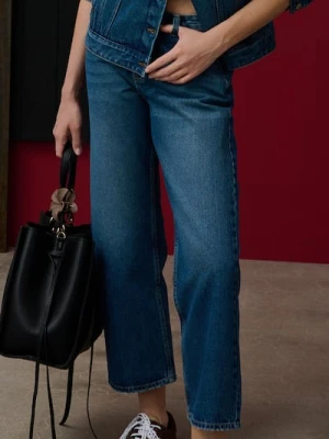 Sinsay - Spodnie jeansowe - granatowy