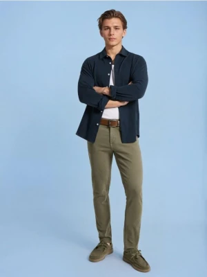 Sinsay - Spodnie jeansowe - khaki