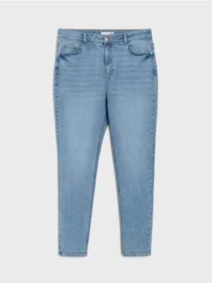 Sinsay - Spodnie jeansowe skinny - niebieski