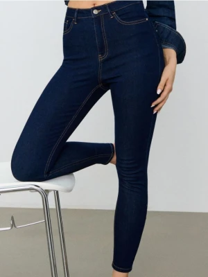 Sinsay - Spodnie jeansowe skinny - niebieski