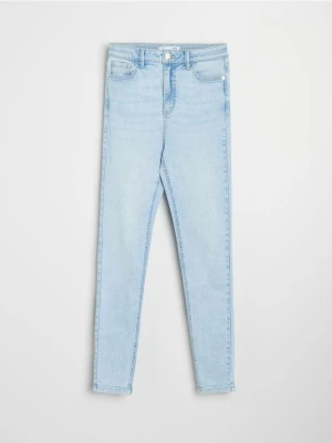 Sinsay - Spodnie jeansowe skinny - niebieski