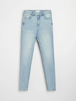 Sinsay - Spodnie jeansowe skinny - turkusowy
