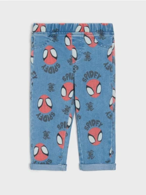 Sinsay - Spodnie jeansowe Spidey & His Amazing Friends - granatowy