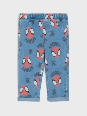 Sinsay - Spodnie jeansowe Spidey & His Amazing Friends - granatowy
