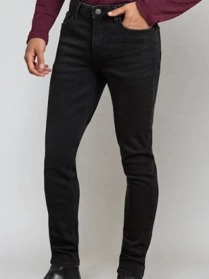 Sinsay - Spodnie jeansowe super skinny - czarny