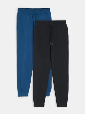 Sinsay - Spodnie jogger 2 pack - czarny