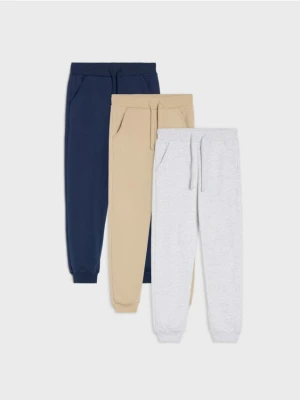 Sinsay - Spodnie jogger 3 pack - granatowy