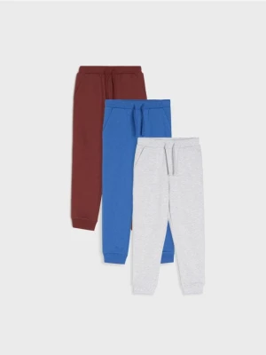Sinsay - Spodnie jogger 3 pack - niebieski
