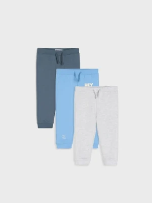 Sinsay - Spodnie jogger 3 pack - niebieski