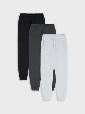 Sinsay - Spodnie jogger 3 pack - wielobarwny