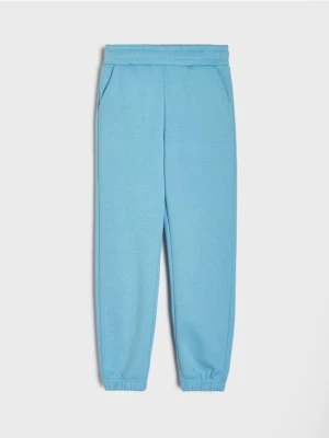 Sinsay - Spodnie jogger basic - niebieski