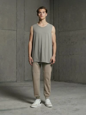 Sinsay - Spodnie jogger - brązowy