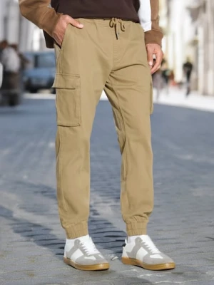 Sinsay - Spodnie jogger - brązowy