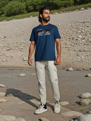 Sinsay - Spodnie jogger cargo - beżowy