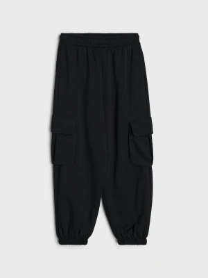 Sinsay - Spodnie jogger cargo - czarny