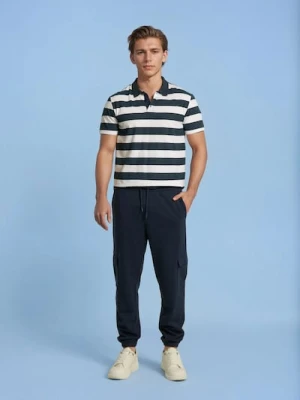 Sinsay - Spodnie jogger cargo - granatowy