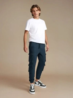 Sinsay - Spodnie jogger cargo - green spruce